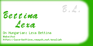 bettina lexa business card